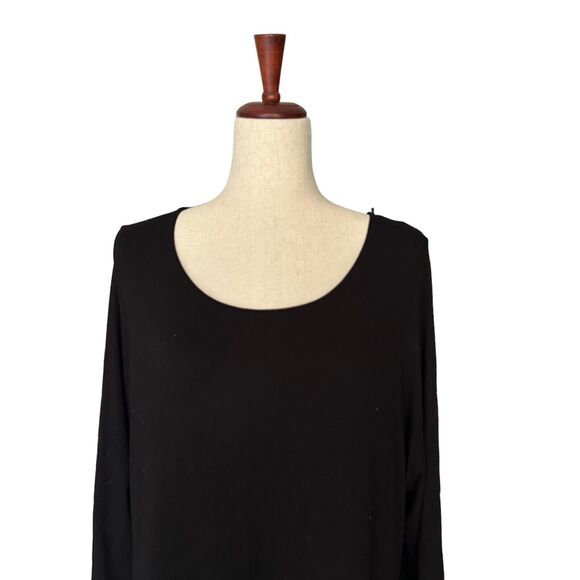 Avivit Yizhar Tunic Top Size 3 Women's Black Lagenlook Shirt Made in Israel (10 - Picture 6 of 8